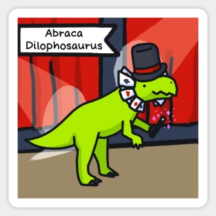 Abraca Dilophosaurus Square Sticker